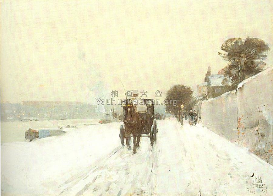 Along the Seine, Winter - 施尔德·哈森